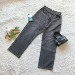 ✨未使用✨ クラシカルエルフ (L) ハイウエストワイドデニムパンツ 無地 旅行