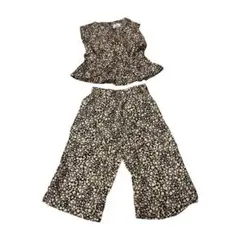 【美品】PAIR MANON 花柄ノースリーブセットアップ100cm