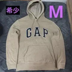 y2k 00s old gapパーカー ブラウン ビックロゴ Mサイズ