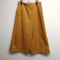 Demi-Luxe BEAMS フレアスカート ひざ丈 マスタード 上品