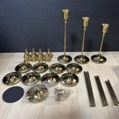 ゴールドキャンドルホルダーセット