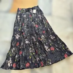INES DE LA FRESSANGE 花柄プリーツロングスカート