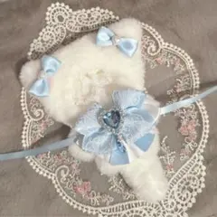 ぬい服 着ぐるみ にじぱぺっと ちびぐるみ 10cm 猫耳 水色