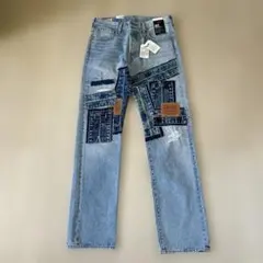 Levi's 501 パッチワークデニムライトブルー（男女共有）