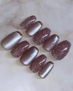 ネイルチップ 現品 フラッシュネイル マグネットネイル ピンクちゅるん韓国ネイル