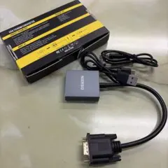 VGA→HDMI変換アダプター1080P対応 充電ポートとイヤホンポート付き