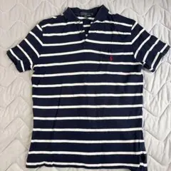Polo by Ralph Lauren ネイビー ストライプ ポロシャツ L - メルカリ