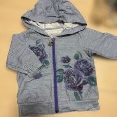 ANNA SUI mini 花柄ジップアップパーカー