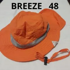 BREEZE　オレンジ 日よけ付き帽子　48　保冷剤用ポケット入りのサムネイル