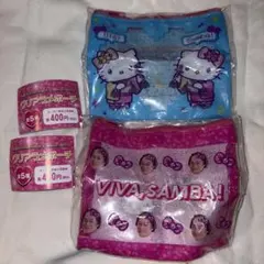 マツケンサンバ×ハローキティ クリアラメポーチ 2点セット ピンク ブルー