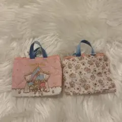 サンリオ レトロレッスンバッグミニキーホルダー 2点セット