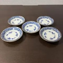 未使用品 ぶるー浪漫 青白磁 小皿 （8㎝） 5客 和モダンのサムネイル