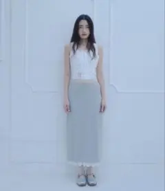 smyeon Sweat lace skirt/レース付きスウェットスカート