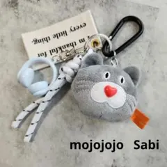 mojojojo じゃらじゃらキーホルダー フェイスマスコット2 グレー猫