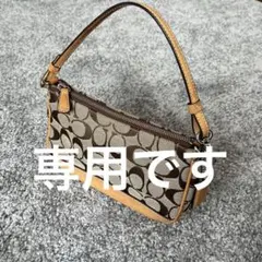【美品】COACH シグネチャー　アクセサリーポーチ ワンショルダーバッグ