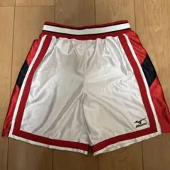 Mizuno バスケットボールパンツ Sサイズ ホワイト/レッド/ブラック 光沢