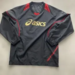 asics ピステ・ウィンドブレーカー 黒/赤　長袖
