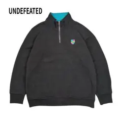 UNDEFEATED ハーフジップ スウェット 肉厚 ブラック