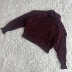 【H&M】【美品】レディース ニット セーター (S) ワインレッド