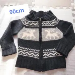 COMME CA ISM ノルディック柄ニットセーター 90