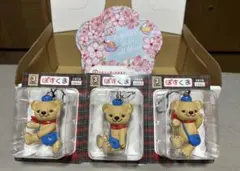 ★セット販売★ぽすくま フィギュアストラップ ３つ ＆ お花の形の空き缶