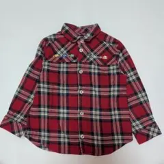 110★クレードスコープ★クルマ刺繍！チェック柄シャツ★