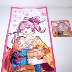 極楽湯　FGO　宮本武蔵　マフラータオル　コースター　2点セット