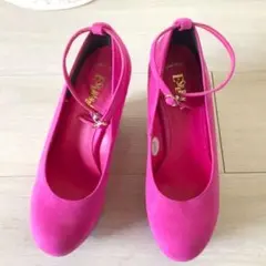 エスペランサ ウエッジソールハイヒール ピンク 23.5cm 新品美品