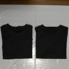 無印良品 天竺編みクルーネック 半袖Tシャツ 黒 Sサイズ2枚セット