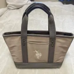 U.S. Polo Assn. トートバッグ ベージュ/グレー