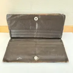 【genten】レザー長財布 ダークブラウン