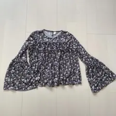 H&M トップス Mサイズ 花柄 シースルー