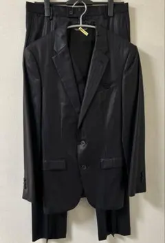 コムサコレクション　ブラック ストライプ スーツ ジャケット、パンツ　セット