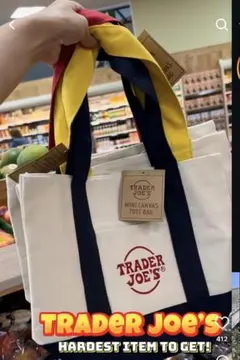 こじじ様専用【新品】TRADER JOE'S ミニトート ネイビー