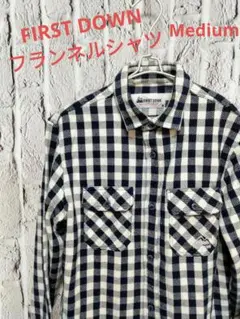 FIRST DOWN ファーストダウン フランネルシャツ Medium