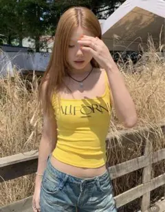 タンクトップ イエロー
