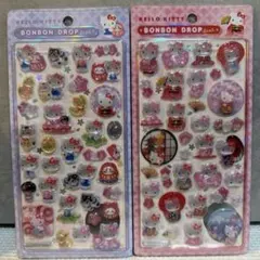 ボンボンドロップシール　和柄キティ　2種　正規品
