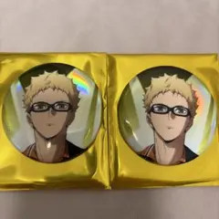 ハイキュー!! 缶バッチ オーロラver．挑戦者たち 月島蛍 2個セット