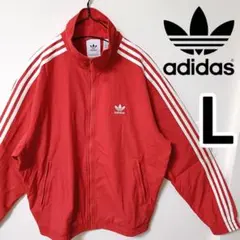 adidas adilenium オーバーサイズトラックトップ L レッド 赤 - メルカリ