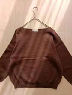 OPAQUE.CLIP ブラウン オフショルダー ニット