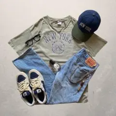 c-boy style アメカジ カレッジt 「NEW YORK」× 501 Lのサムネイル