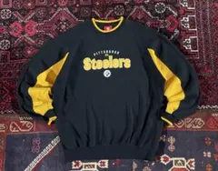 ©*゜様 USA古着 NFL ヘビーウェイト スティーラーズ スウェット ブラッ