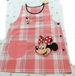 新品 ディズニー ☆ミニーマウス　顔ポケット　エプロン　ミニーちゃん