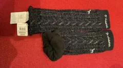 ケーブル編み 保温ラメ入りレッグウォーマー adabat