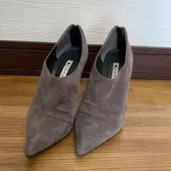 DIANA ダイアナ　ショートブーツ　チャコールグレー　スエード　24cm