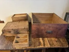 大きな木箱 横幅100㎝ 収納箱 ディスプレイ 店舗什器 古道具 古家具
