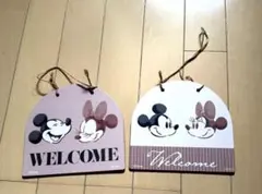 ディズニー ミッキーマウス ウェルカムプレート ２枚セット