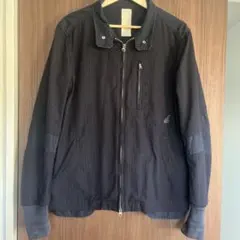 ノンネイティブストライプ柄ネイビーコットンジャケット