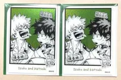 僕のヒーローアカデミア 緑谷出久　爆豪勝己　箔入りアクリルカード