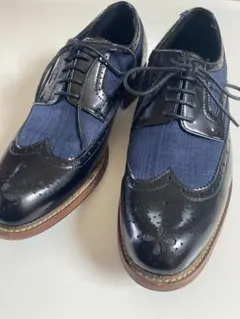 Hanmce 高級 ウイングチップ エナメル切り替え ビジネス シューズ男性